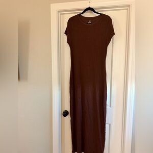 Aerie Elegant Brown Maxi Dress